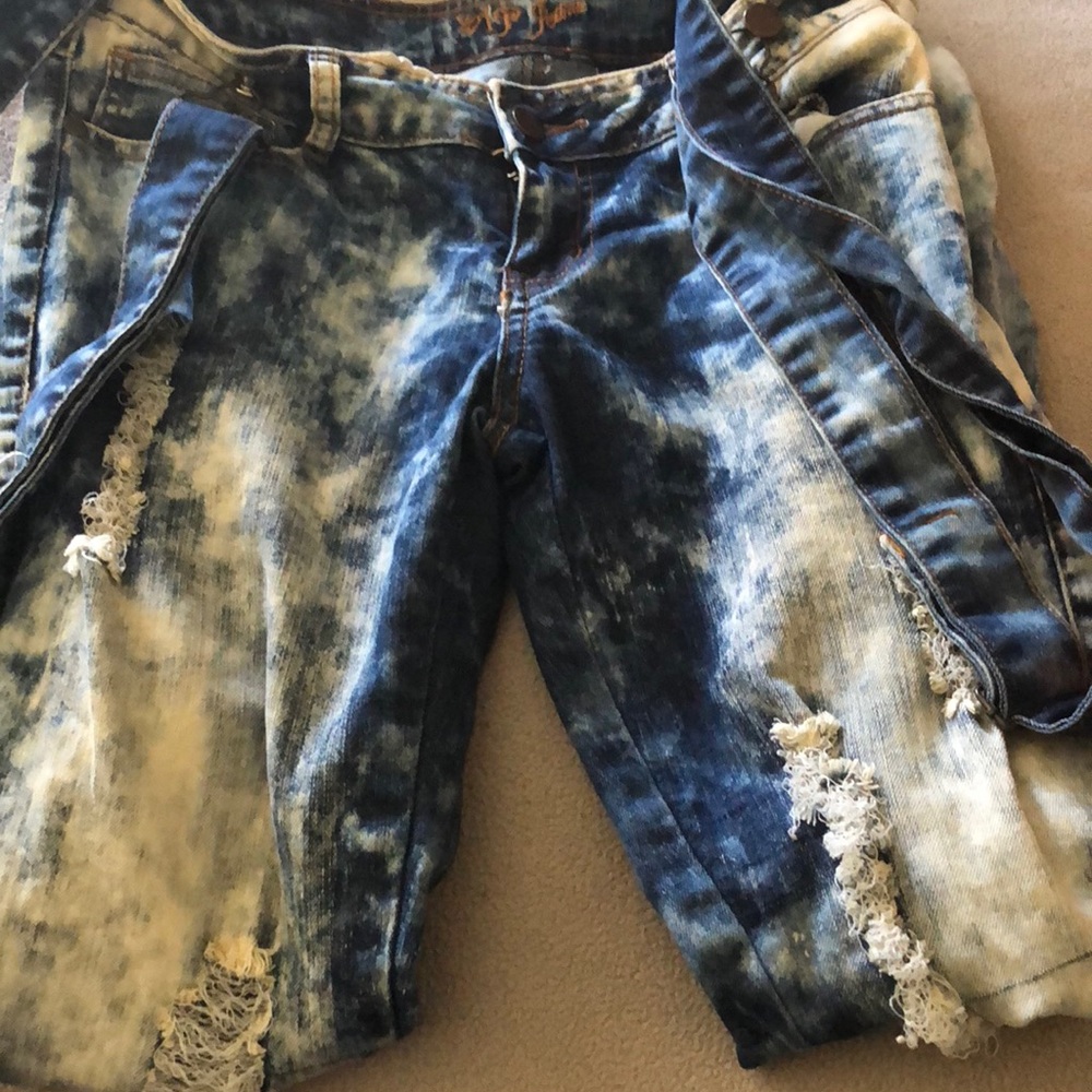 Stoned wash skinny leg jeans